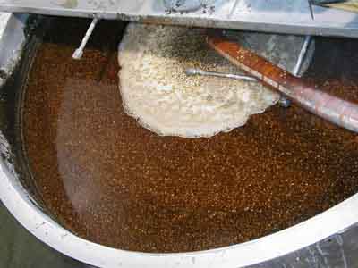 [View of resting mash]