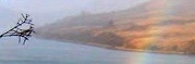A view from the Lodge with a rainbow over Onion Bay