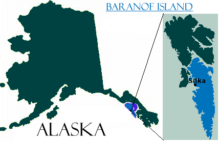 Alaska Map, Sitka